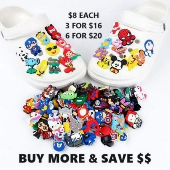 6/$20 Baby Yoda Love ❤ Star Wars 🌟 Croc Charms Rubber Shoe Jewelry ScyFy Disney - Picture 3 of 5